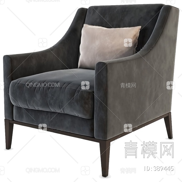 单人沙发3D模型下载【ID:389445】