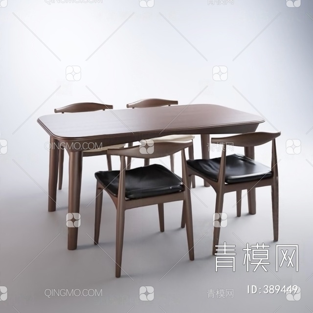 餐桌椅组合3D模型下载【ID:389449】