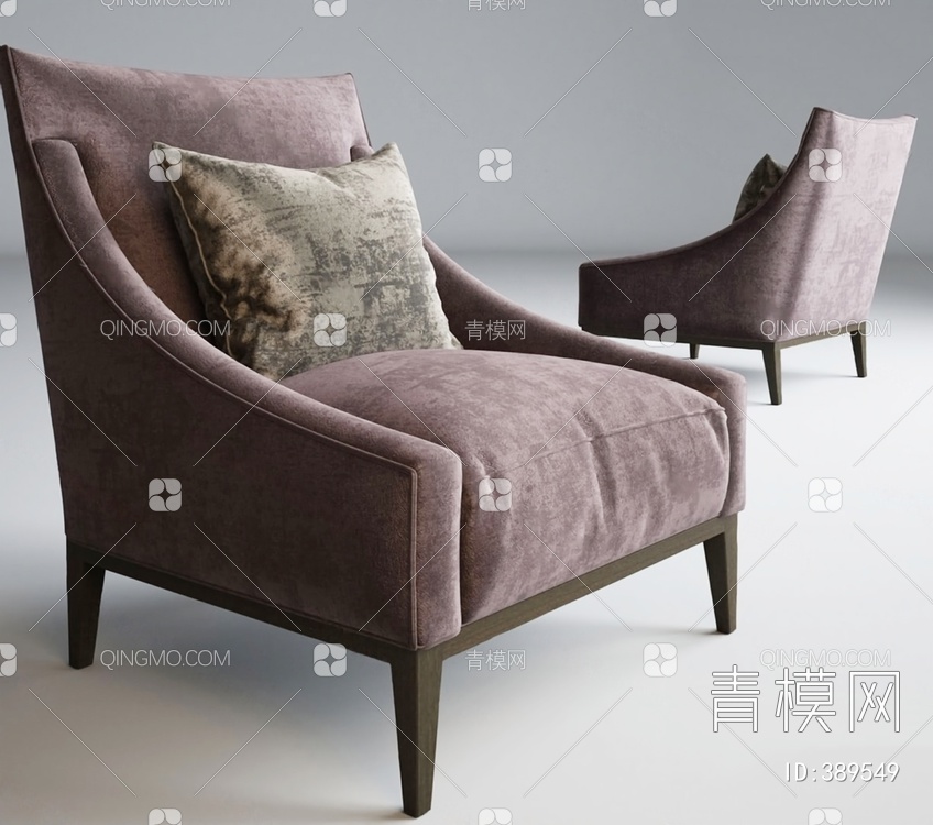 单人沙发3D模型下载【ID:389549】