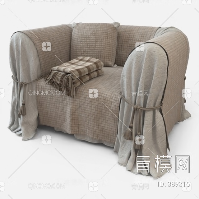 单人沙发3D模型下载【ID:389315】