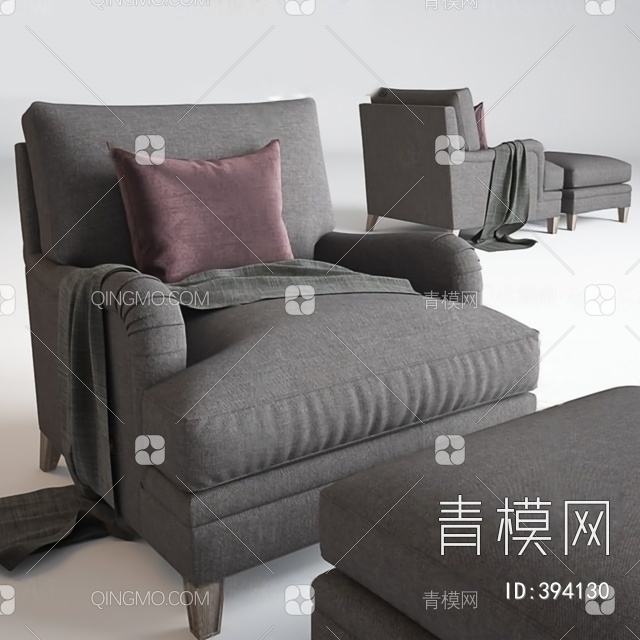 沙发椅3D模型下载【ID:394130】