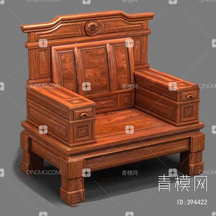 单人沙发3D模型下载【ID:394422】
