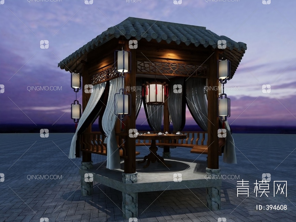 亭子3D模型下载【ID:394608】