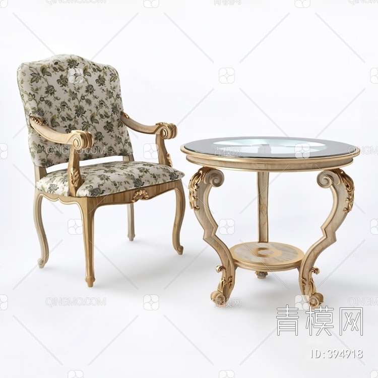 单人沙发3D模型下载【ID:394918】