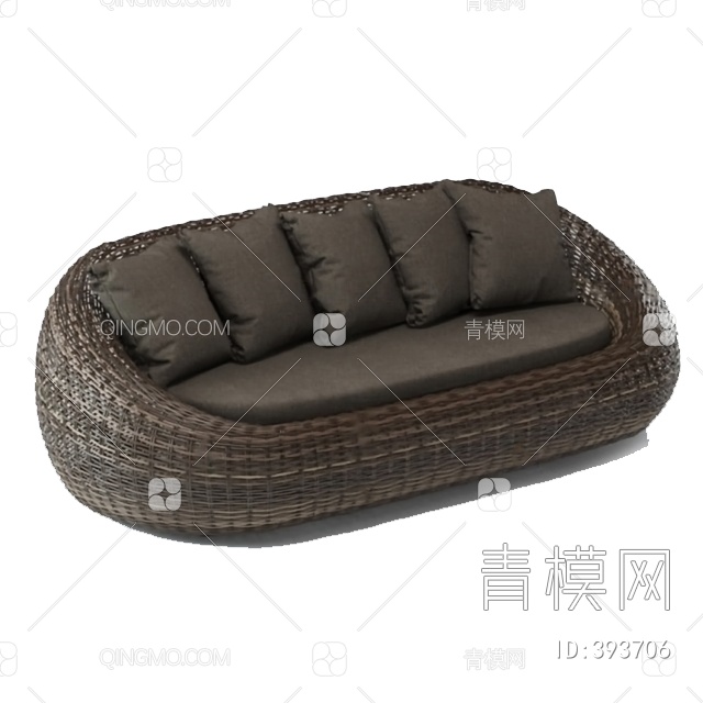 双人沙发3D模型下载【ID:393706】