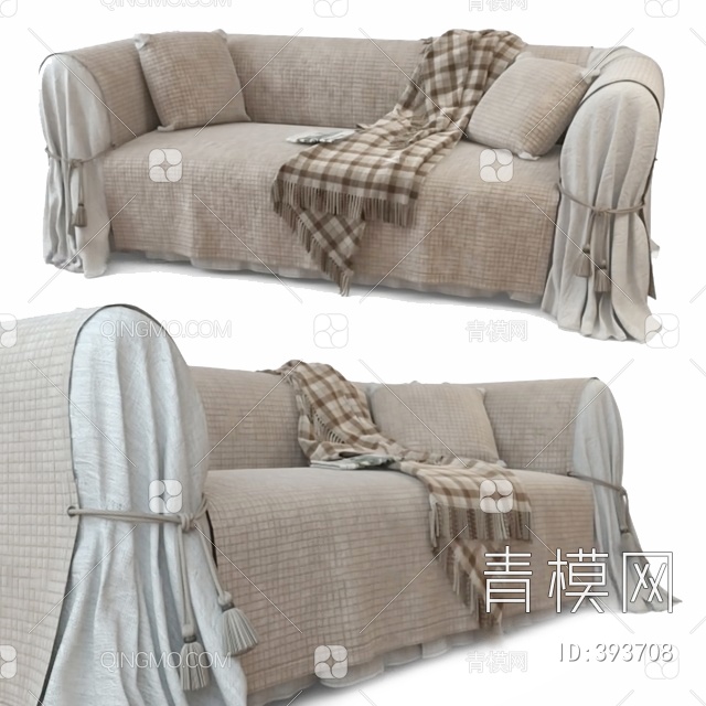 双人沙发3D模型下载【ID:393708】
