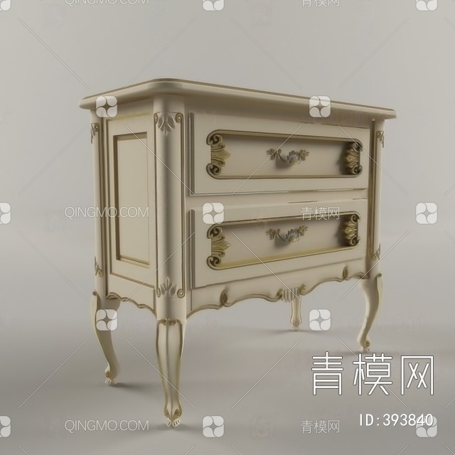 床头柜3D模型下载【ID:393840】
