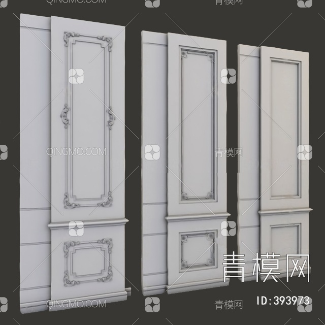 护墙板3D模型下载【ID:393973】