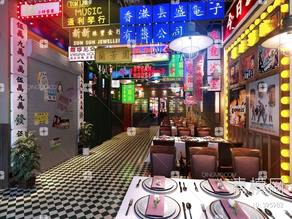 餐厅3D模型下载【ID:395982】
