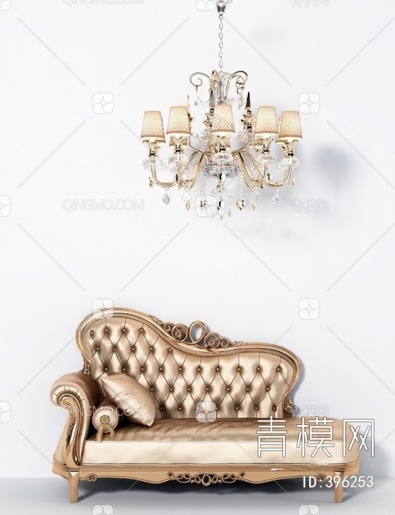 贵妃椅3D模型下载【ID:396253】