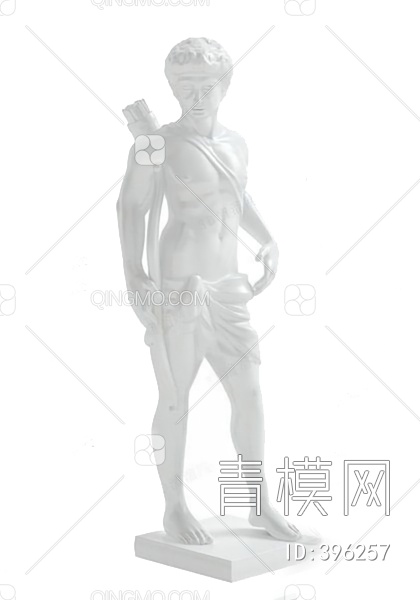 雕塑人物3D模型下载【ID:396257】