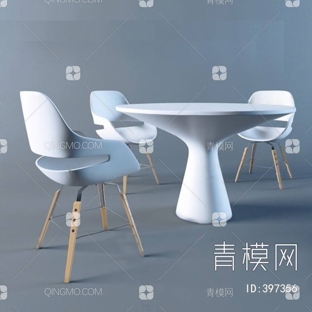 休闲桌椅组合3D模型下载【ID:397356】