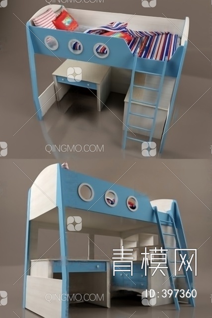 儿童床3D模型下载【ID:397360】