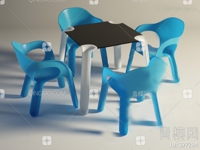 儿童桌椅3D模型下载【ID:397284】