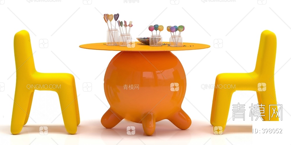 儿童桌椅3D模型下载【ID:398052】