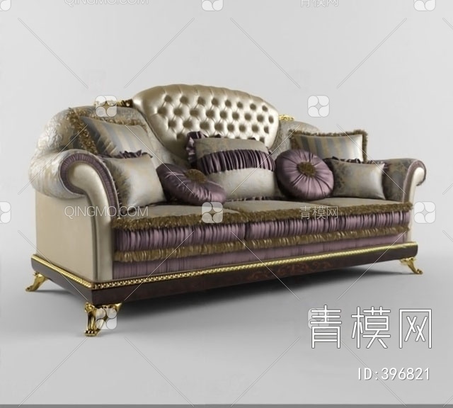 多人沙发3D模型下载【ID:396821】
