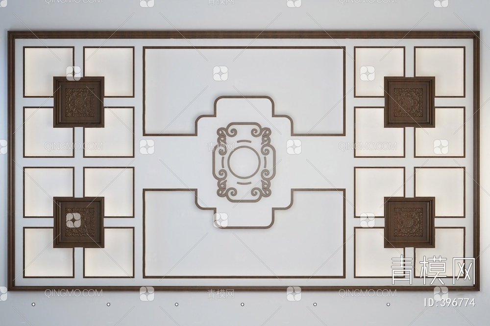 吊顶3D模型下载【ID:396774】