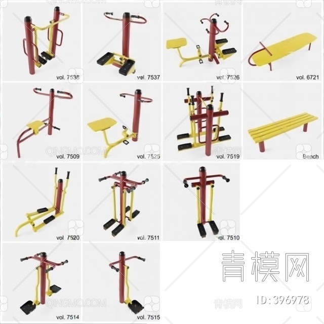 健身器3D模型下载【ID:396978】