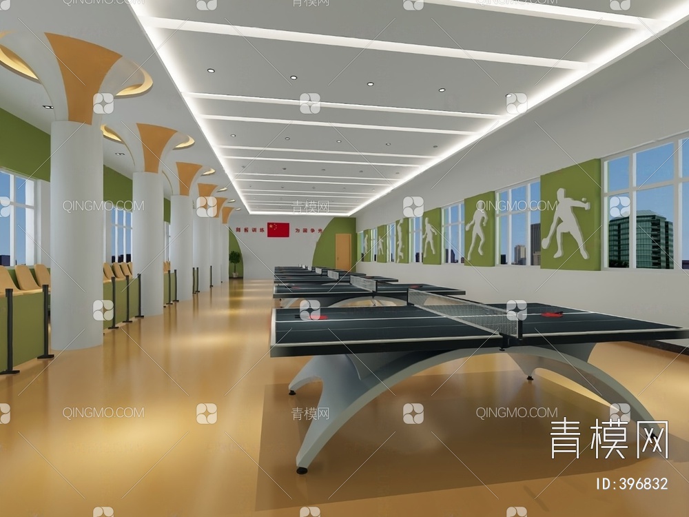 乒乓球室3D模型下载【ID:396832】