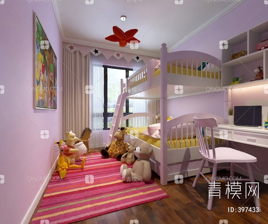 儿童房3D模型下载【ID:397433】