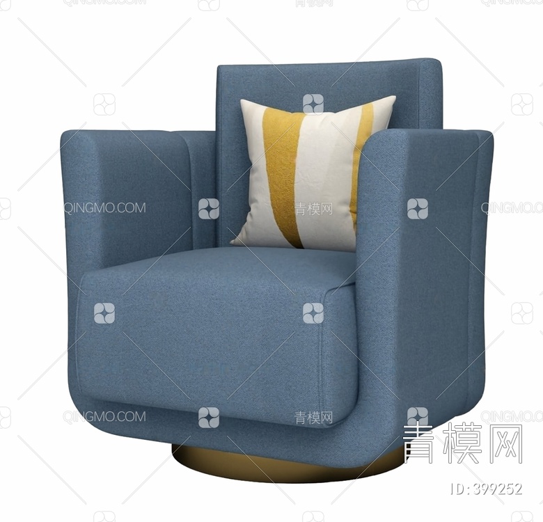 单人沙发3D模型下载【ID:399252】