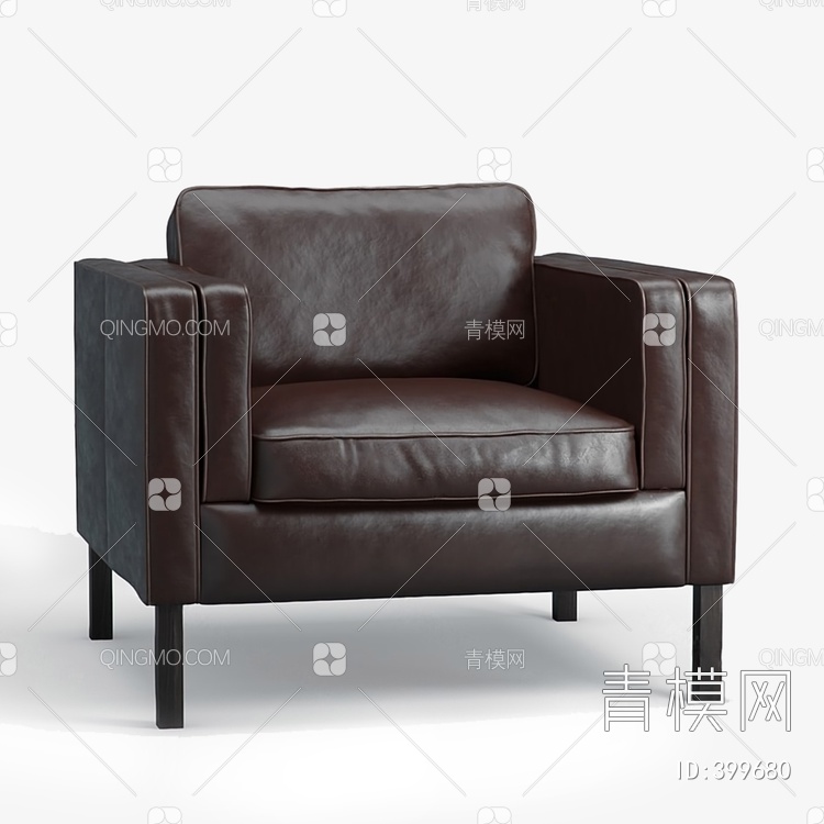 单人沙发3D模型下载【ID:399680】