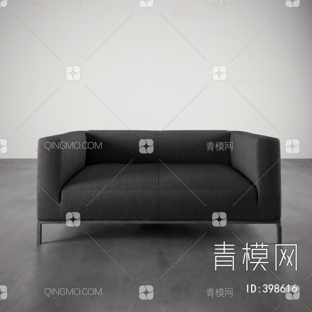 双人沙发3D模型下载【ID:398616】