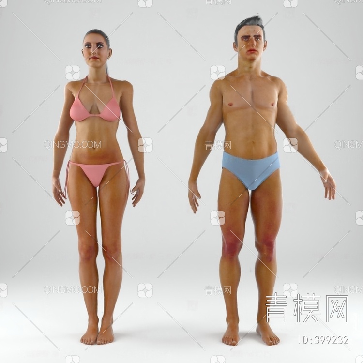 男人女人3D模型下载【ID:399232】