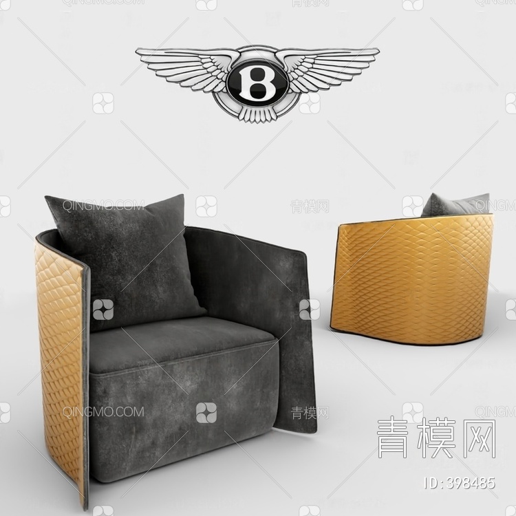 单人沙发3D模型下载【ID:398485】