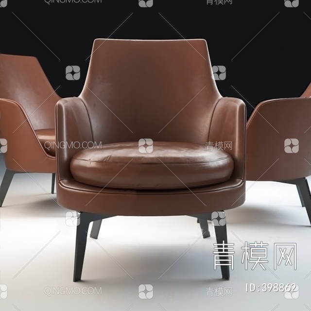 单人沙发3D模型下载【ID:398862】