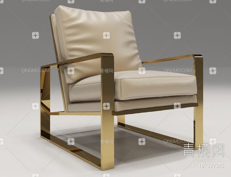 单人沙发3D模型下载【ID:399345】