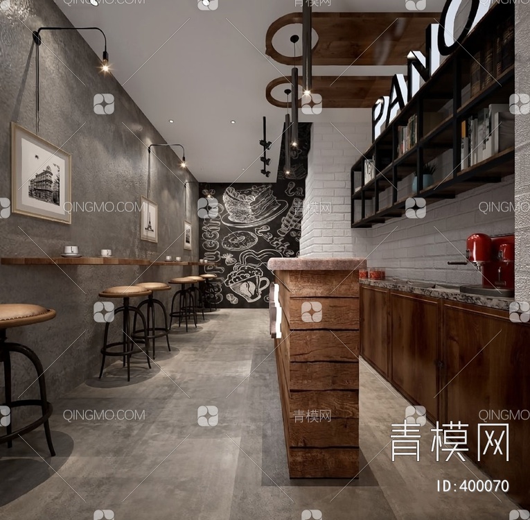 咖啡厅3D模型下载【ID:400070】