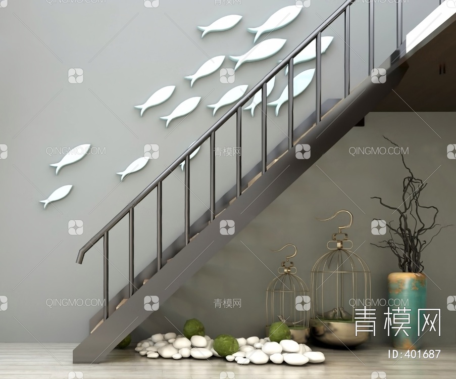 楼梯3D模型下载【ID:401687】