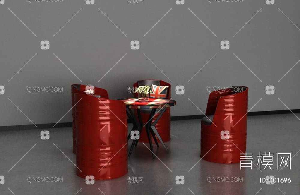 桌椅组合3D模型下载【ID:401696】