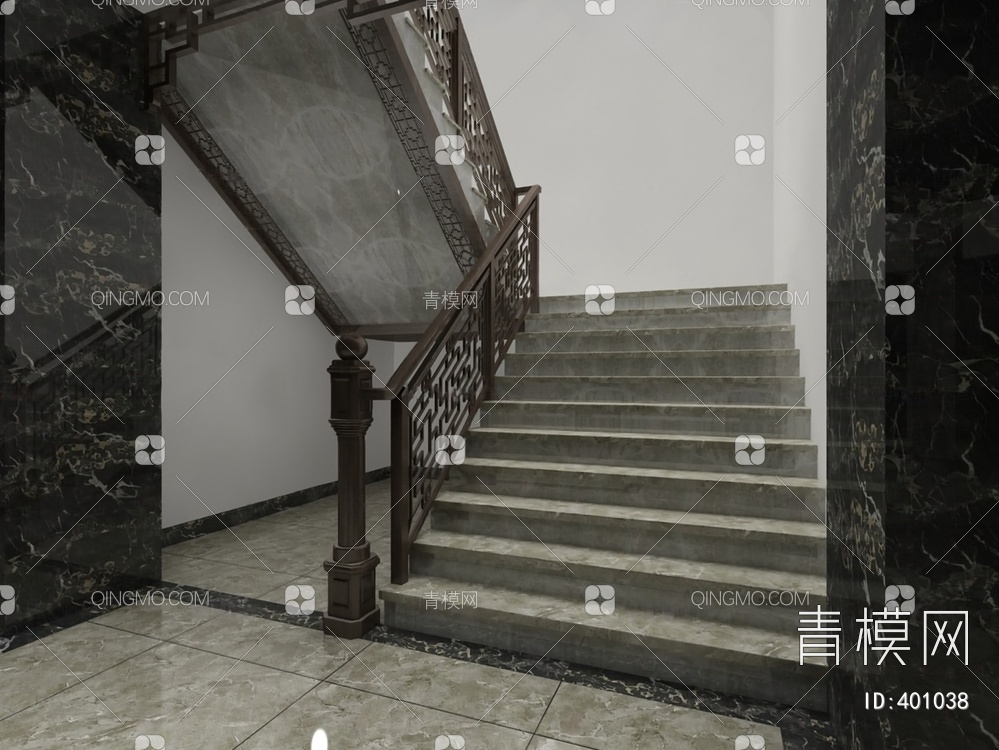 楼梯3D模型下载【ID:401038】