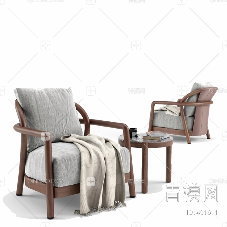 沙发椅3D模型下载【ID:401611】