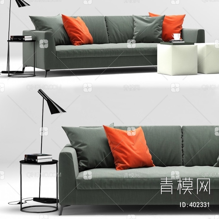 双人沙发3D模型下载【ID:402331】