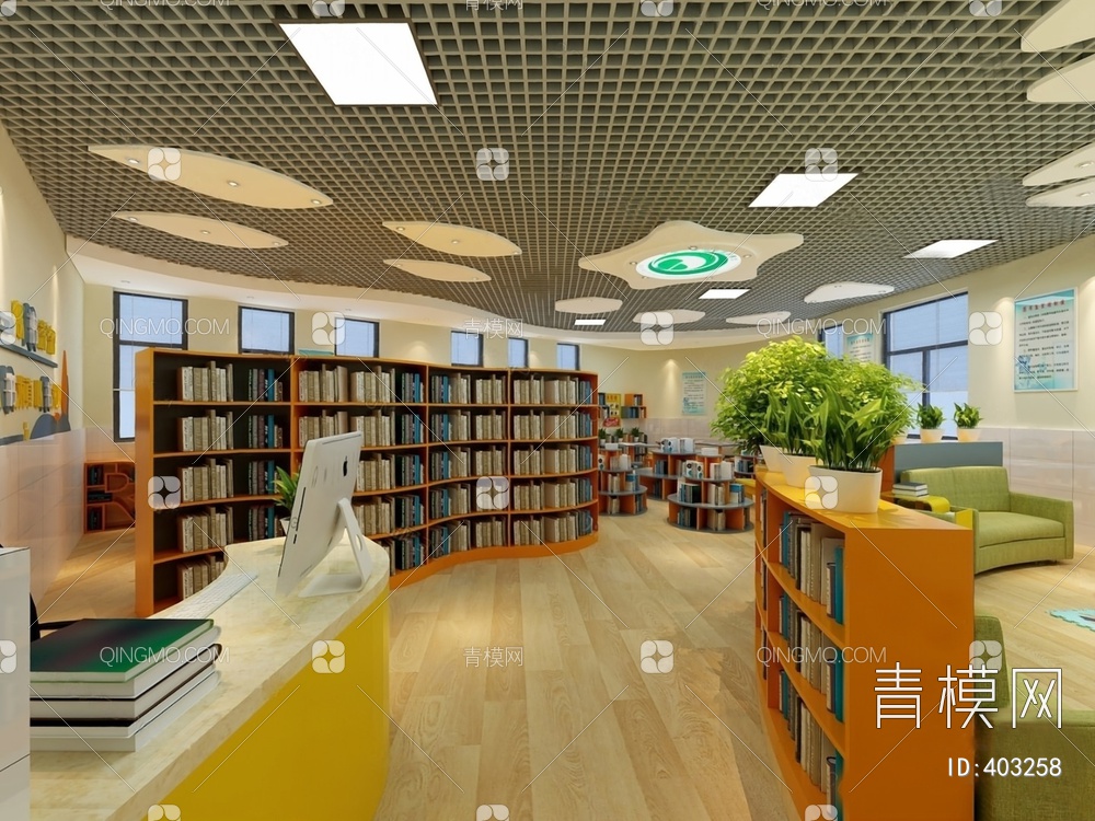 图书馆3D模型下载【ID:403258】