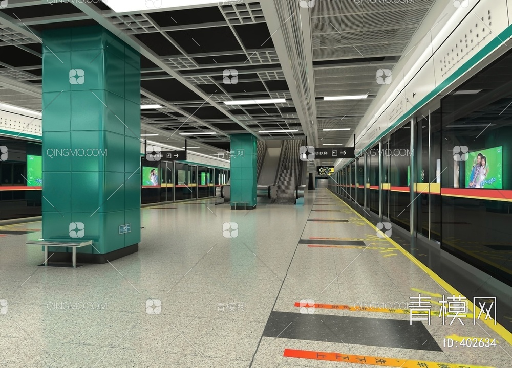 地铁站3D模型下载【ID:402634】