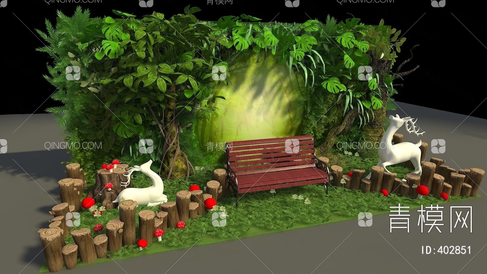 森林造景3D模型下载【ID:402851】