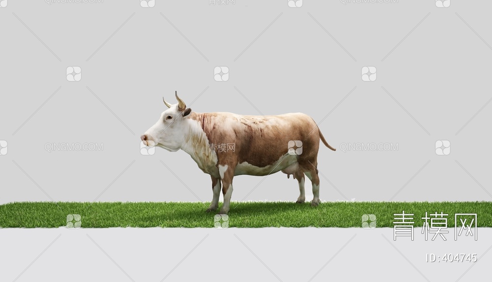 奶牛3D模型下载【ID:404745】