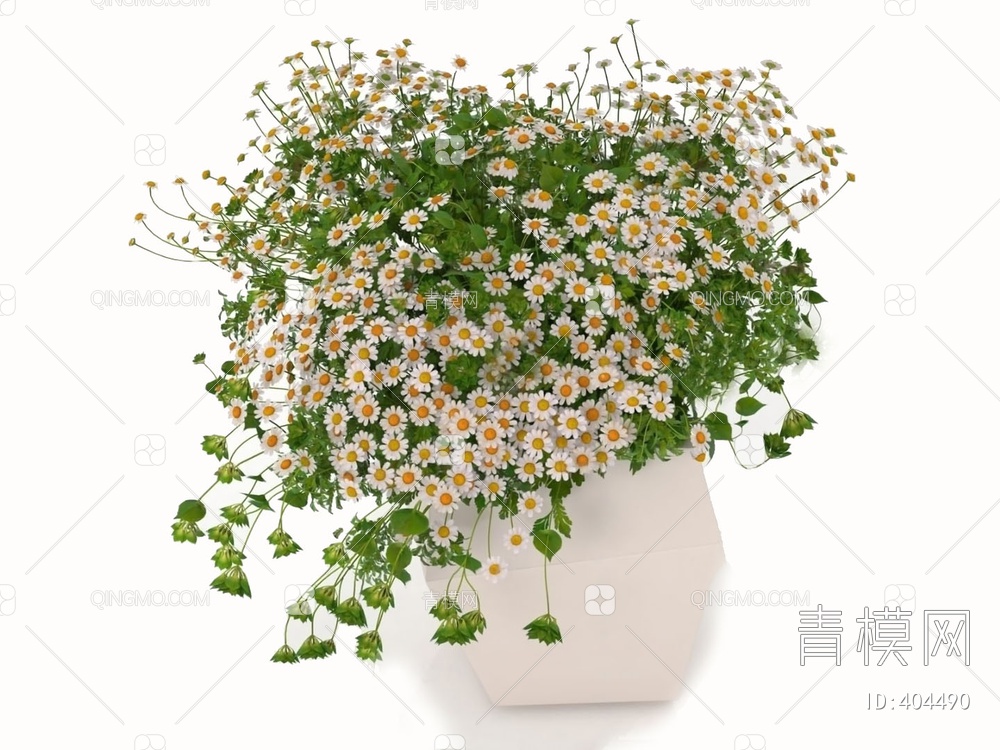 花瓶花卉3D模型下载【ID:404490】