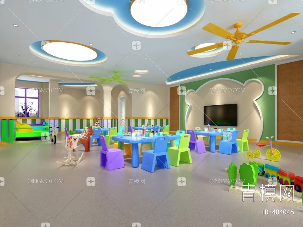 幼儿园3D模型下载【ID:404046】