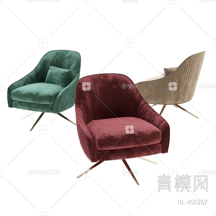 沙发椅3D模型下载【ID:405267】