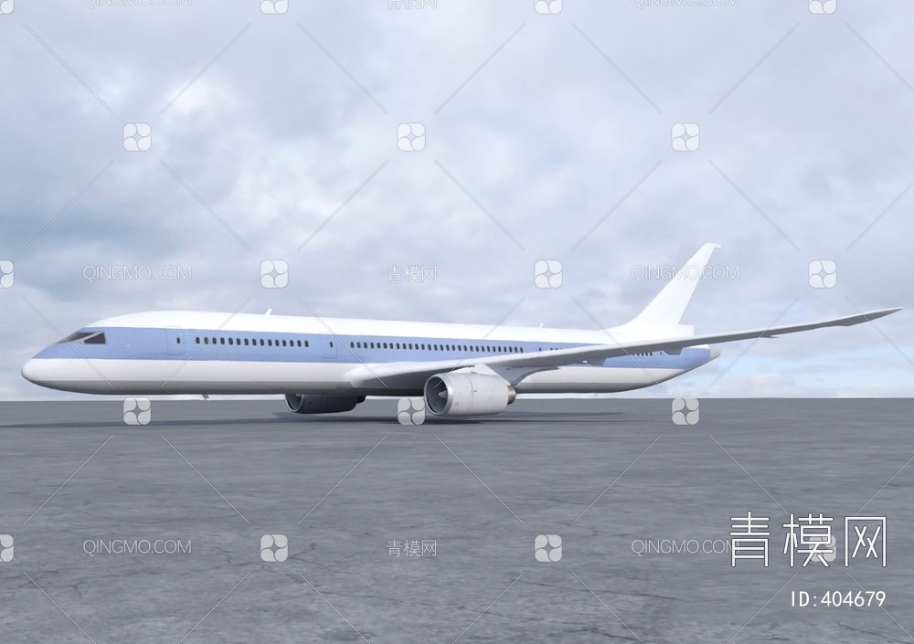 客机3D模型下载【ID:404679】