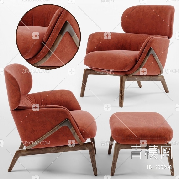 沙发椅3D模型下载【ID:405268】