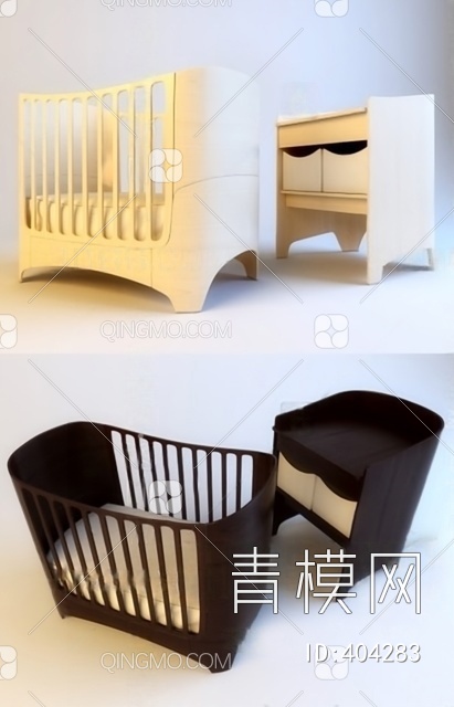 婴儿床3D模型下载【ID:404283】