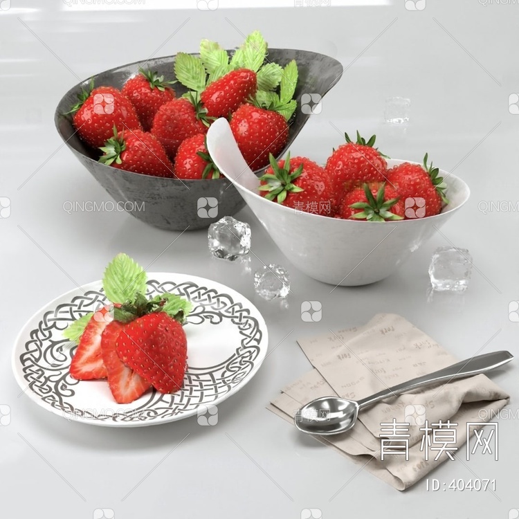 草莓3D模型下载【ID:404071】