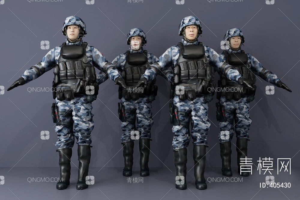 士兵3D模型下载【ID:405430】