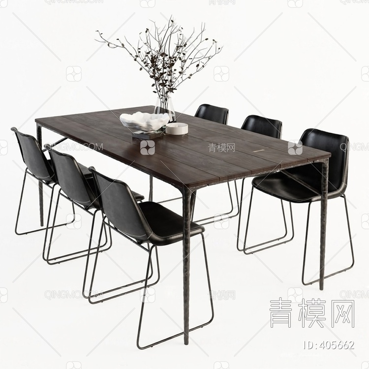 餐桌椅3D模型下载【ID:405662】